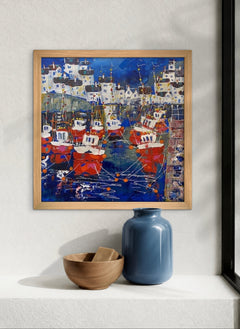 Late Evening Harbourside painting