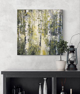 "Green Birch Painting" available at Artifex 