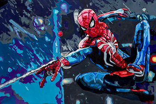 "Spiderman Painting" available at Artifex 