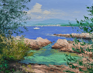 "Sailing Boat, Île Saint-Honorat Painting" available at Artifex 