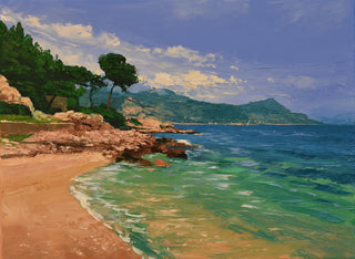 "Plage Cros Dei Pin Painting" available at Artifex 