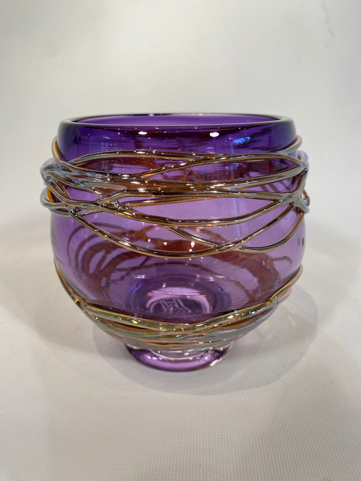Purple Silver Trailing Bowl