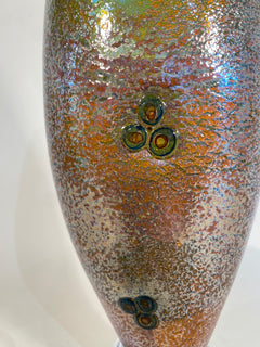 Cordial Blue Silver Gold Vase
