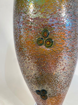 Cordial Blue Silver Gold Vase