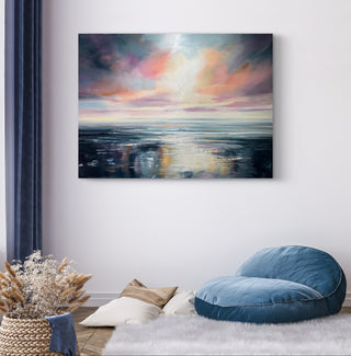 "Sunrise Seascape Pastel Painting" available at Artifex 