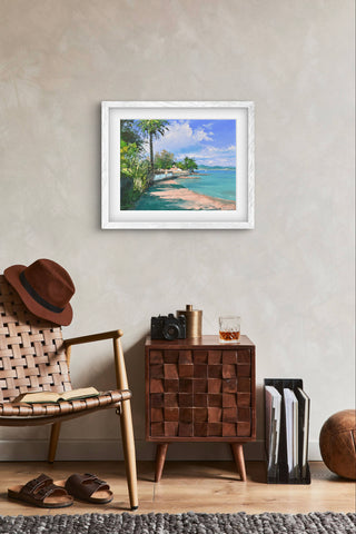 "Plage de Canebiers,Bay of St.Tropez Painting" available at Artifex 