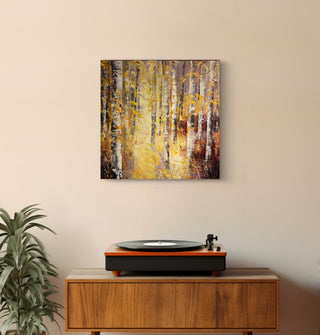 "Grey Autumn Birch Painting" available at Artifex 