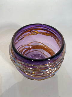 Purple Silver Trailing Bowl