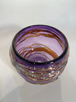 Purple Silver Trailing Bowl