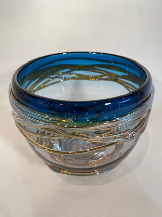 Blue Gold/ Silver Trailing Bowl