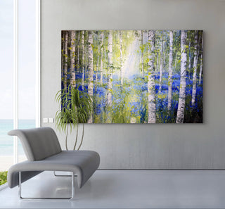 "Big Bluebell Birch Wood" available at Artifex 