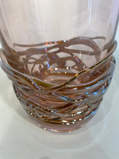 Large Brown Gold/ Silver Trailing Vase