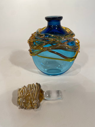 Golden Blue Trailing Perfume Bottle