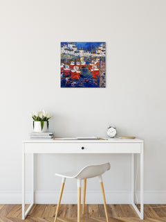 Late Evening Harbourside painting