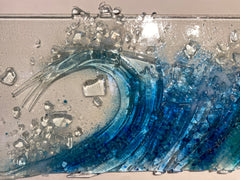 Breaking Wave Glass Panel