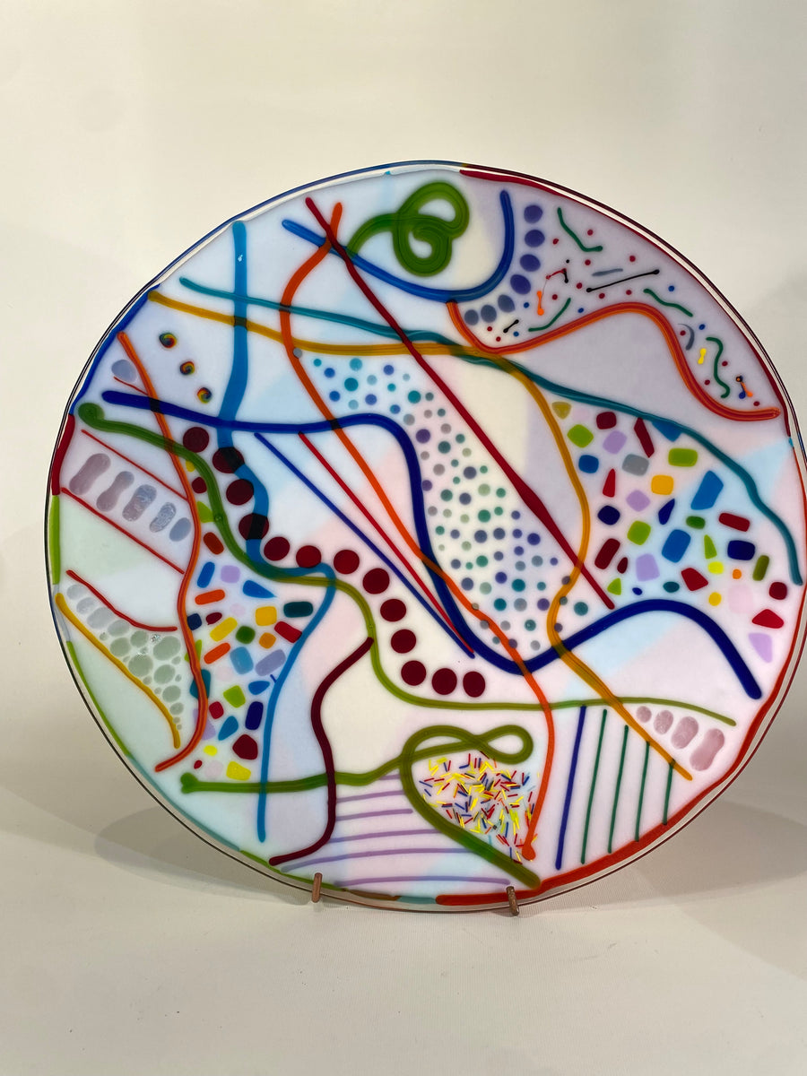Carnival Fused Glass Bowl