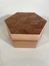Hexagonal Walnut Ash Box