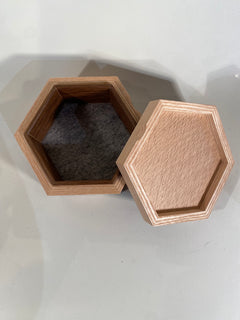 Hexagonal Walnut Ash Box
