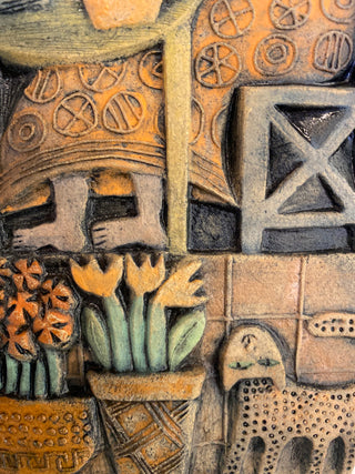 She Loves Orange Ceramic Panel