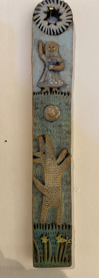 Throwing the Ball Ceramic Panel