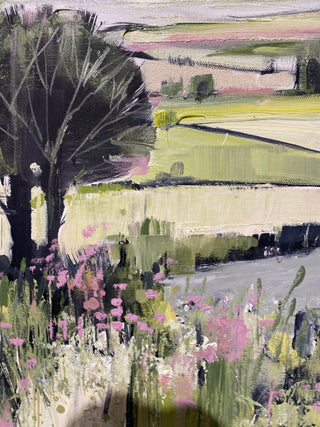 Summer Fields with Campion Original Painting