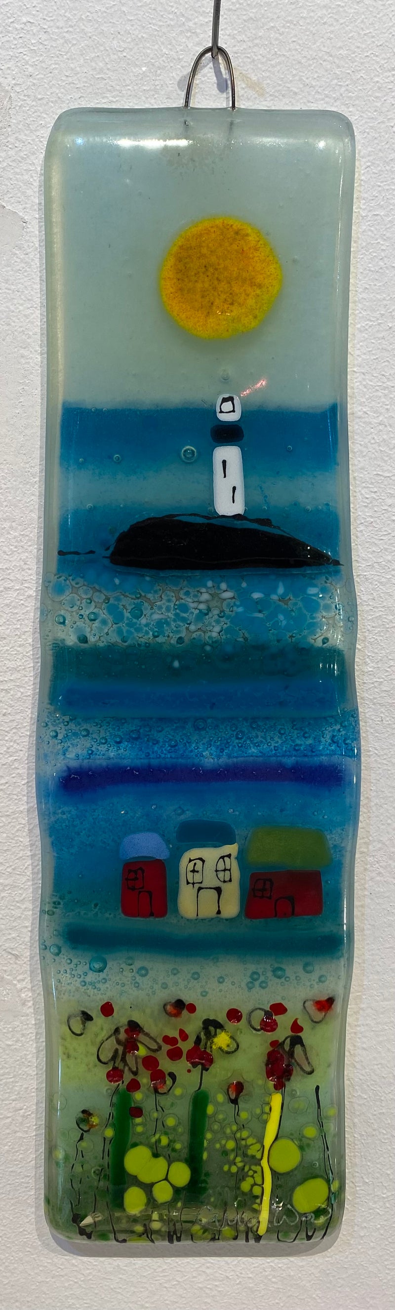 Small Seascape Glass Panel