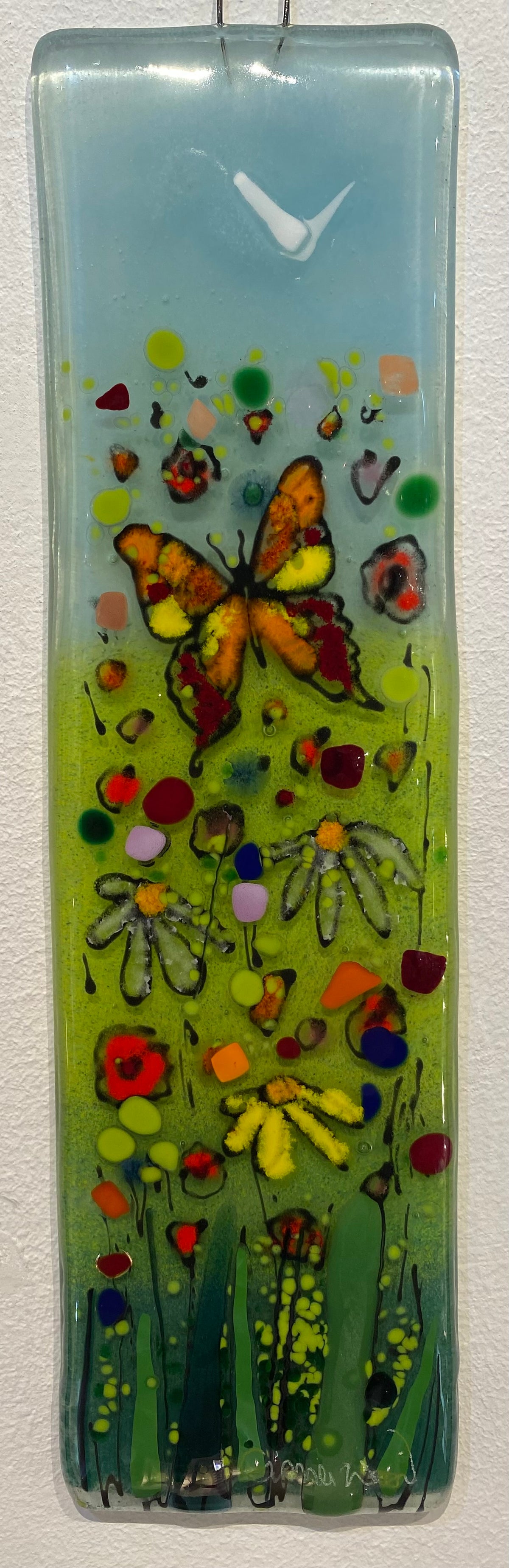 Small Butterfly   Glass Panel