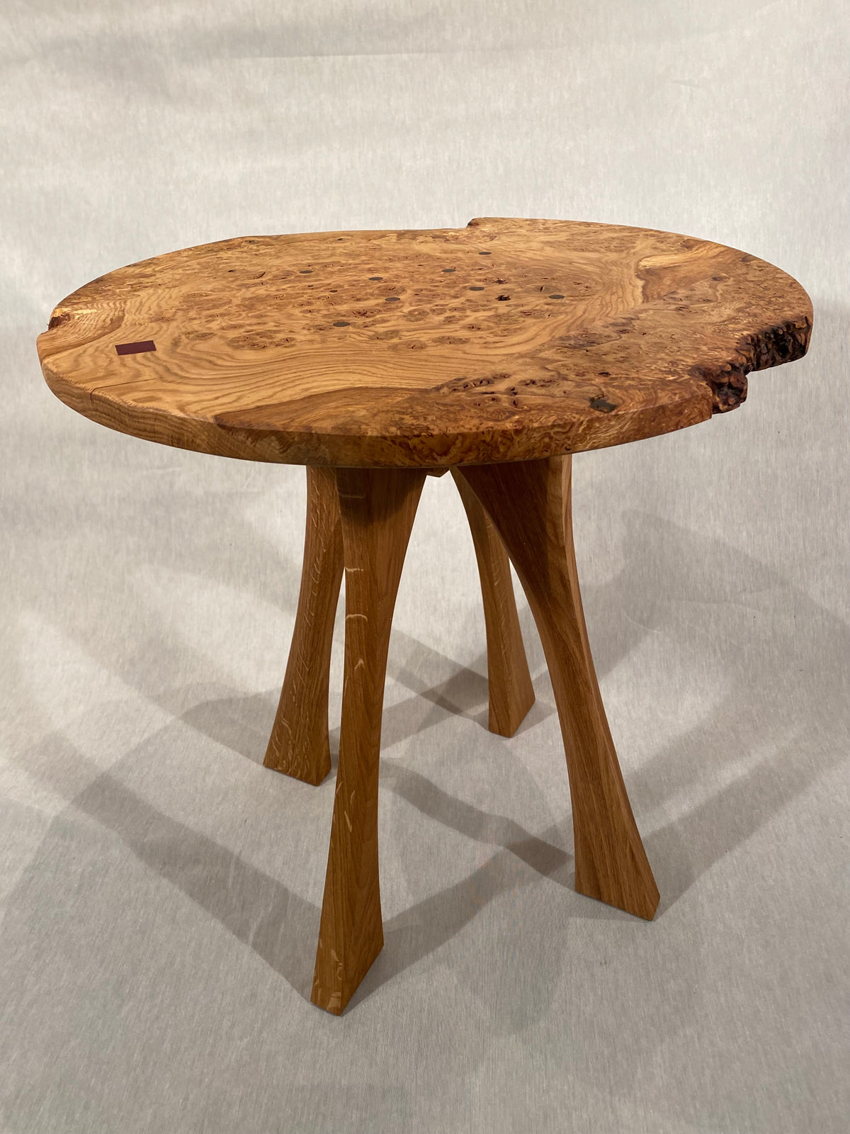 Burr Oak Side Table