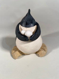 Penguin with Snowballs