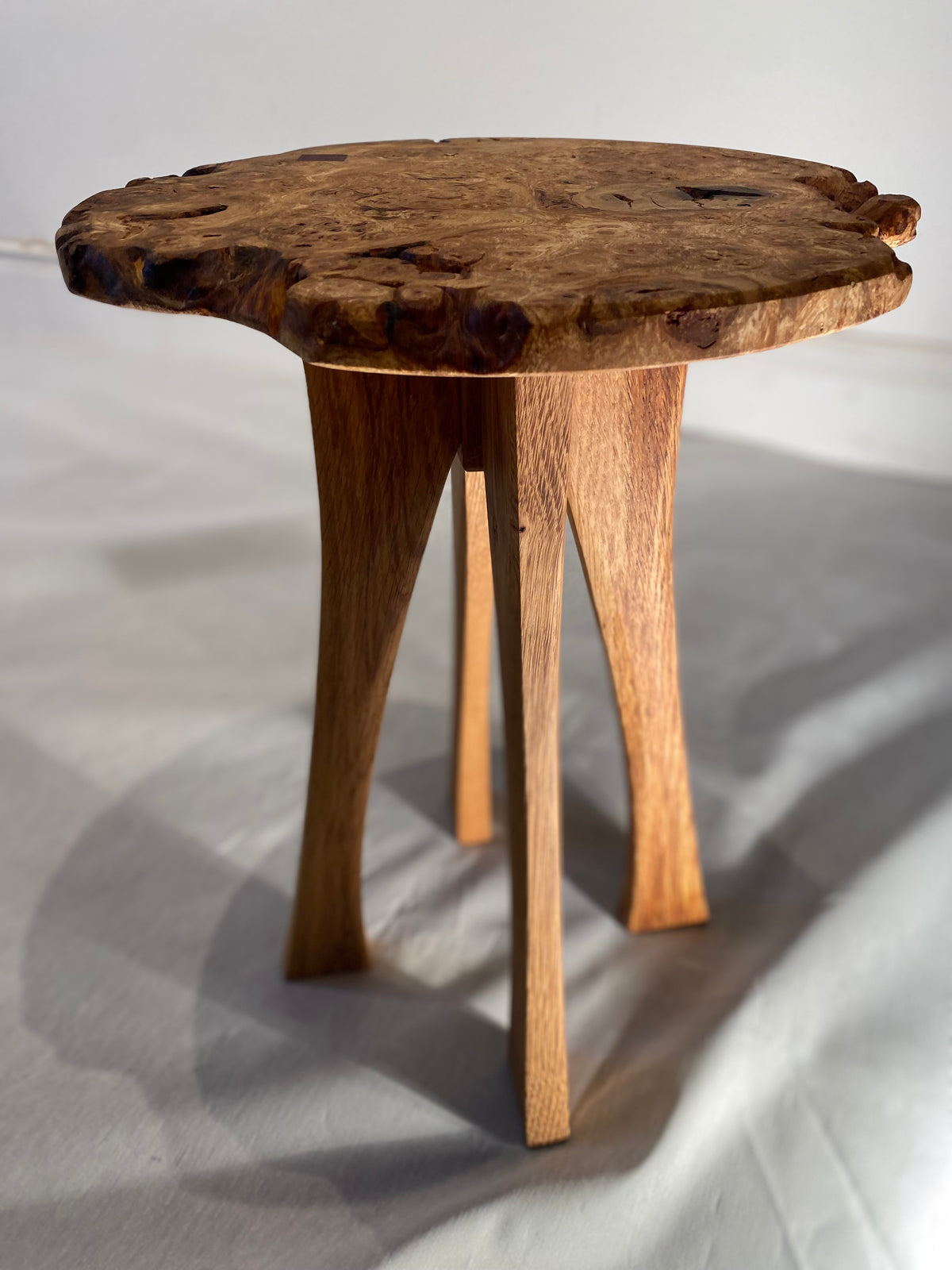 Burr Oak Side Table