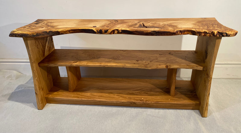 Burr Oak Bench/Bookcase/Tv Cabinet