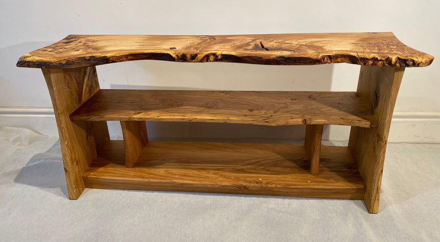 Burr Oak Bench/Bookcase/Tv Cabinet