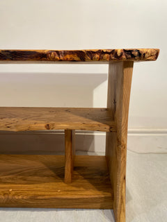 Burr Oak Bench/Bookcase/Tv Cabinet