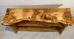 Burr Oak Bench/Bookcase/Tv Cabinet