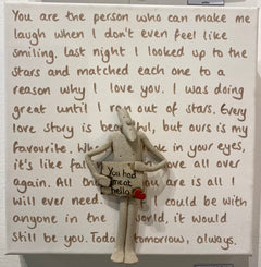 You Had Me at Hello - Ceramic on Canvas