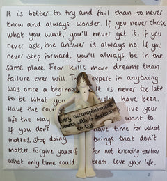 Every Accomplishment - Ceramic on Canvas