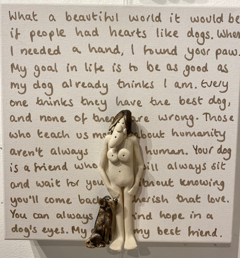 My Very Best Friend - Ceramic on Canvas