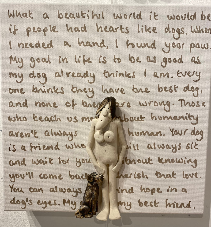 My Very Best Friend - Ceramic on Canvas