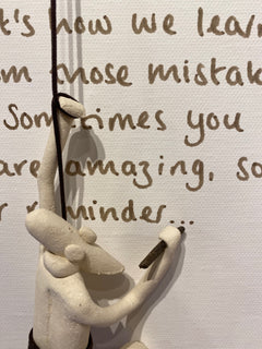 The Written Word - Ceramic on Canvas