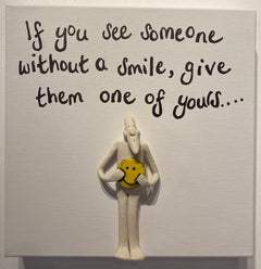Share a Smile - Ceramic on Canvas