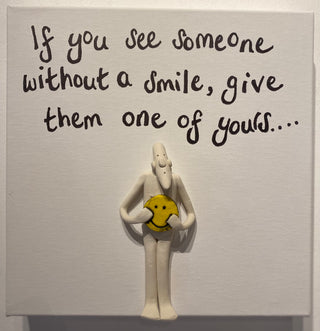 Share a Smile - Ceramic on Canvas