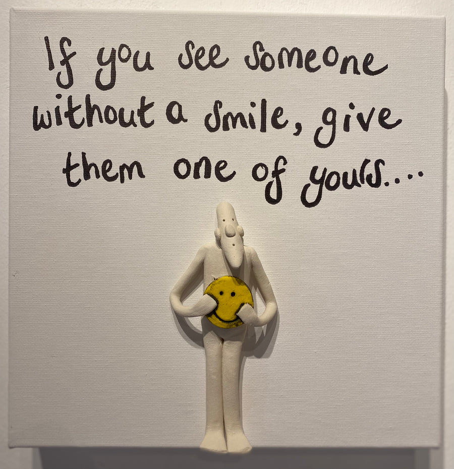 Share a Smile - Ceramic on Canvas