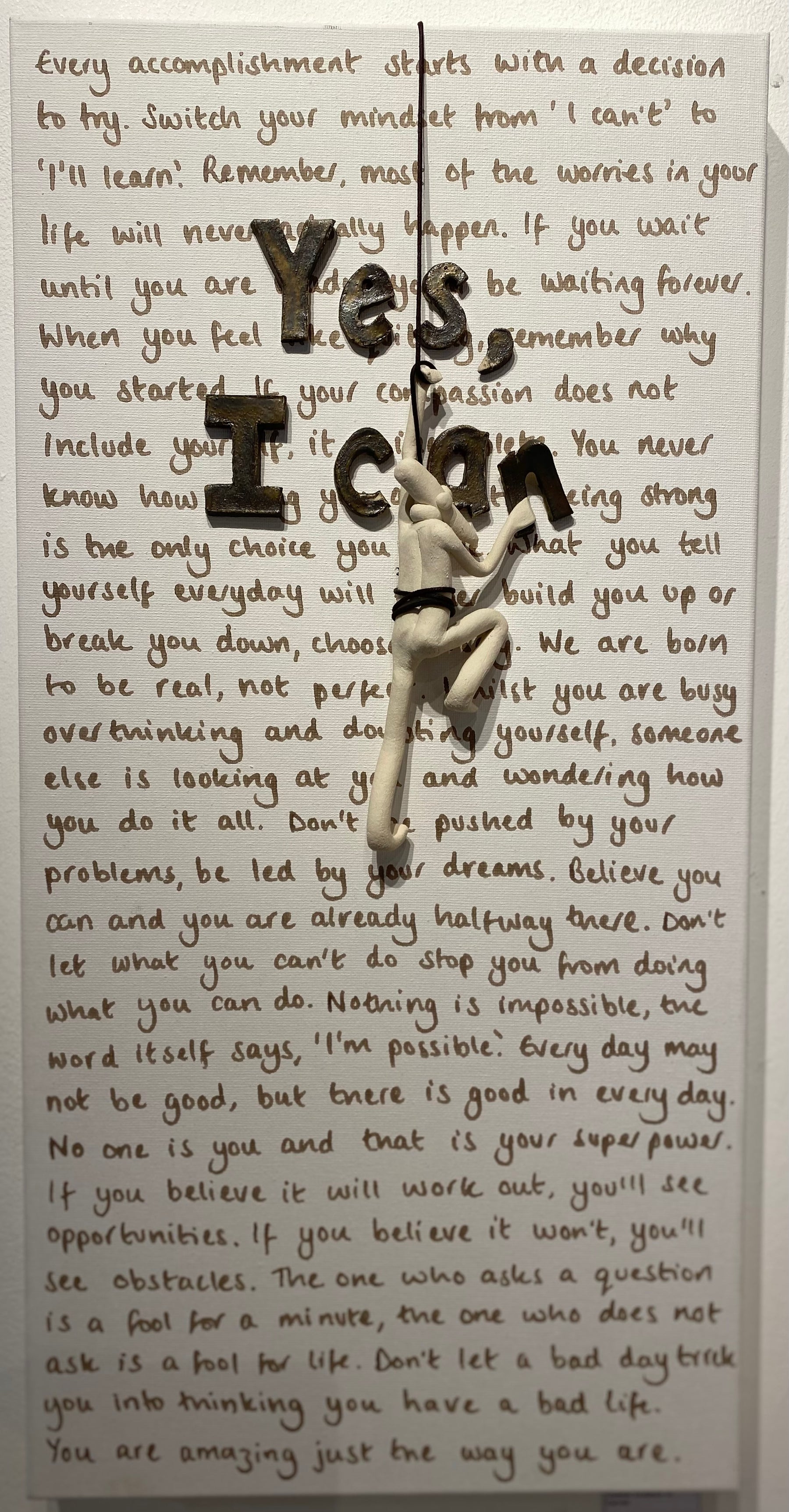 Yes I Can - Ceramic on Canvas 2