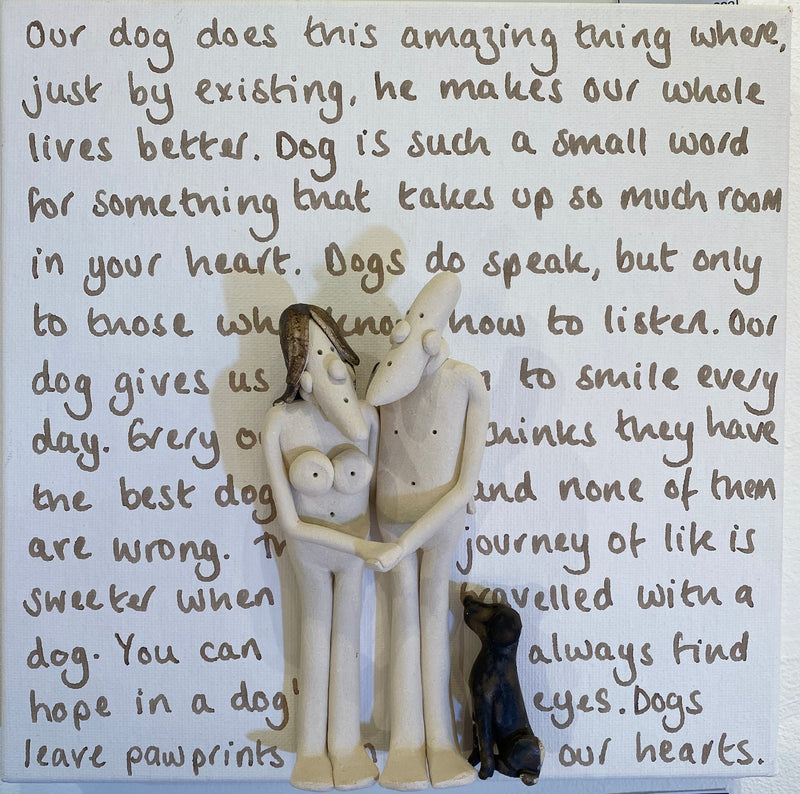 Our Best Friend - Ceramic on Canvas