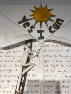 Yes I Can - Ceramic on Canvas