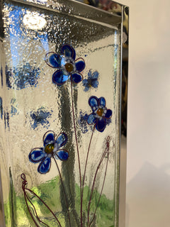 Fused Glass Daisy Lantern