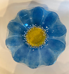 Fused Glass Flower Bowl
