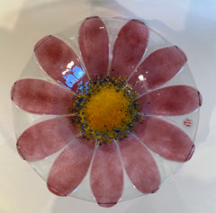 Fused Glass Flower Bowl