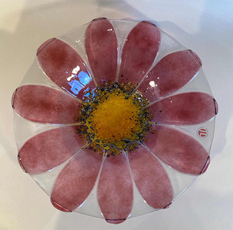 Fused Glass Flower Bowl