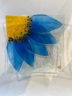 Fused Glass Flower Dish